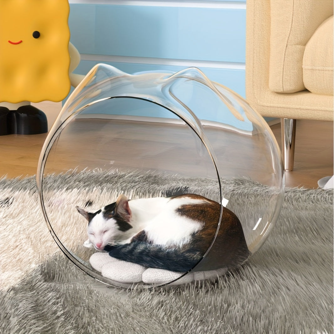 Transparentes Kapselbett für Katzen