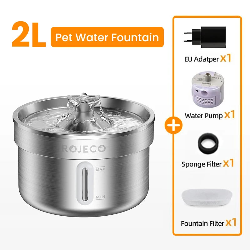 Automatic Stainless Steel Pet Drinking Fountain