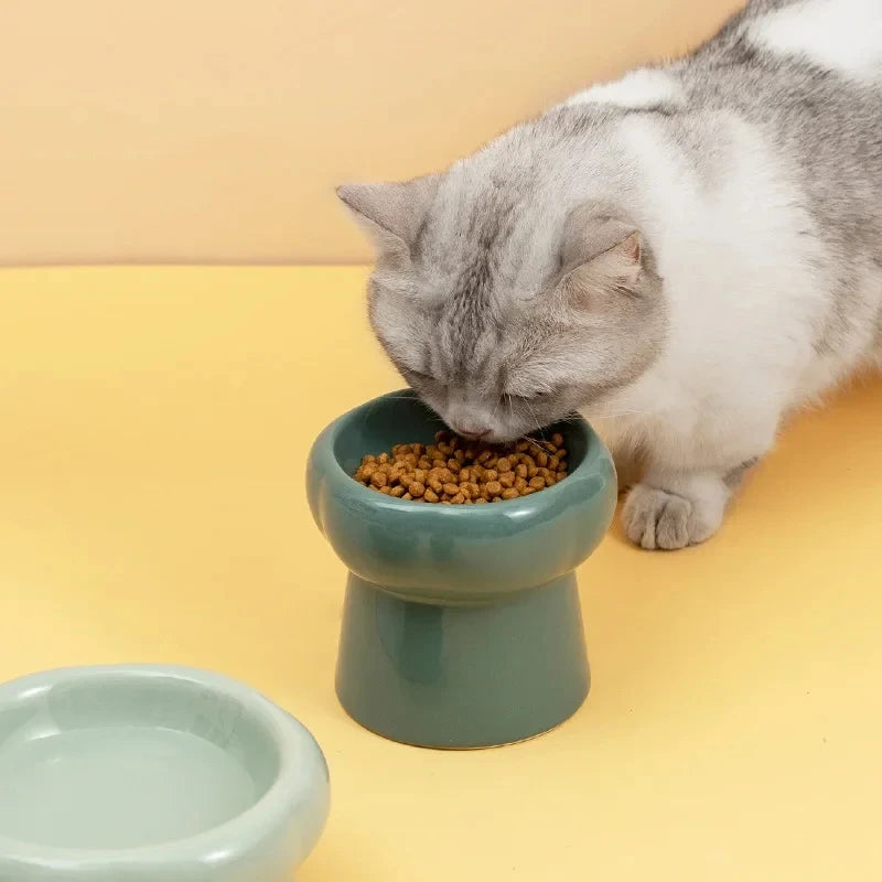 Cat High Foot Ceramics Bowls