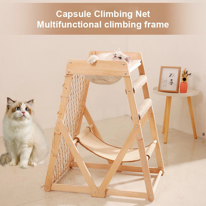 Cat Climbing and Scratching Board Hammock