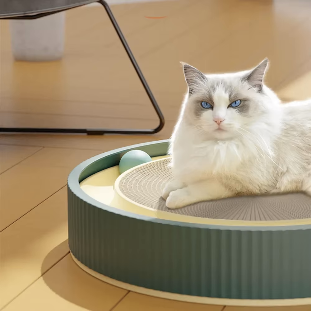 The ultimate cat toy! Round Cat Scratching Board and Nest